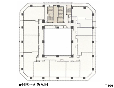 44階平面概念図｜プラウドタワー武蔵小杉